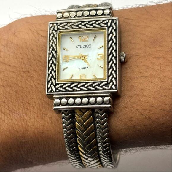 Silver Studio Time Cuff Watch - Picture 2 of 3